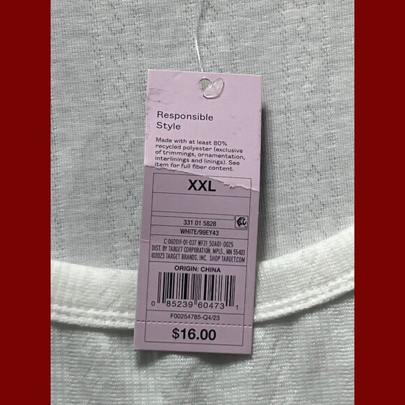 Wild Fable - Women's Long Sleeve Pointelle T-Shirt - White - XXL - Picture 8 of 12